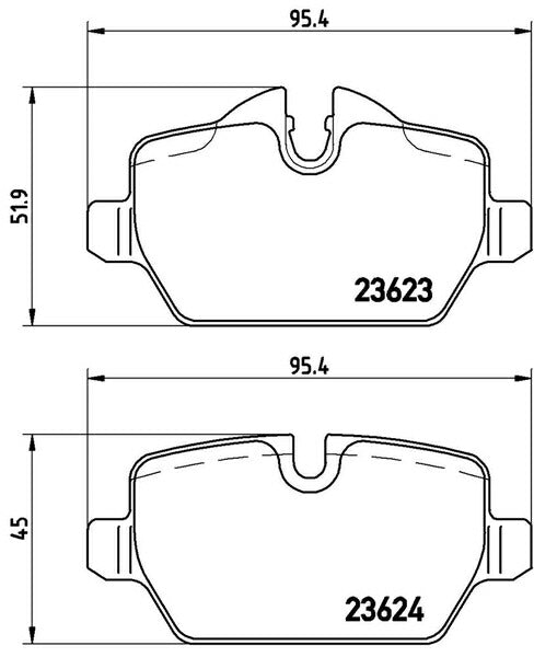 brembo BLACK PAD BMW 1シリーズ E87 UD20 2007/05〜2010/04 リア左右セット P06 037