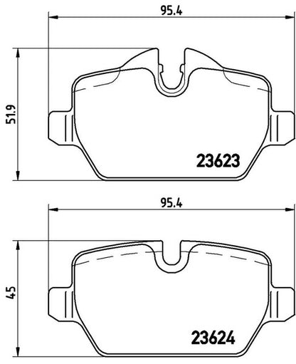 brembo XTRA PAD BMW 1シリーズ E87 UD20 2010/05〜2011/09 リア左右セット P06 037X