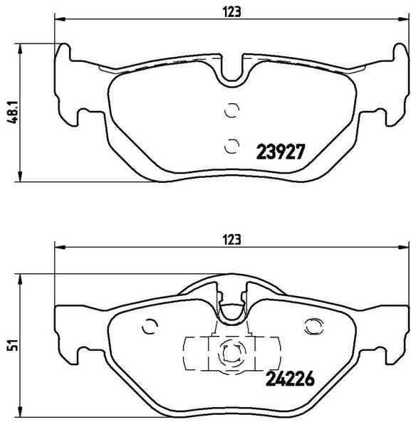 brembo XTRA PAD BMW 1シリーズ E87 UF20 2006/01〜2007/05 リア左右セット P06 038X