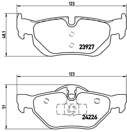 brembo XTRA PAD BMW 1シリーズ E87 UF20 2006/01〜2007/05 リア左右セット P06 038X