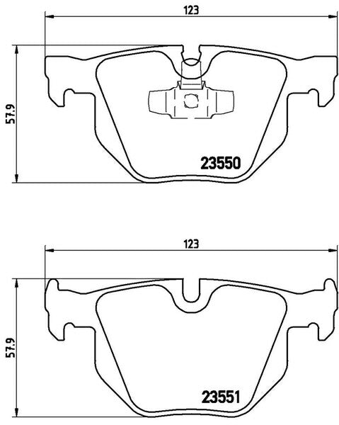 brembo XTRA PAD BMW 3シリーズ E90(セダン) VB35 2006/10〜2010/05 リア左右セット P06 039X