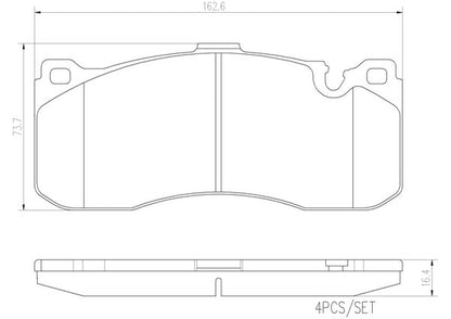 brembo CERAMIC PAD BMW 3シリーズ E91(ツーリング) US20 2010/05〜2012/12 フロント左右セット P06 041N
