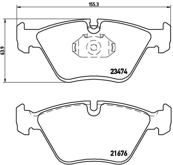 brembo BLACK PAD BMW Z3 E40 CM32/CK32/CL32 1998/10〜 フロント左右セット P06 042