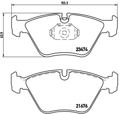 brembo BLACK PAD BMW Z4 E85/E86 BT32/DU32 2006/04〜 フロント左右セット P06 042