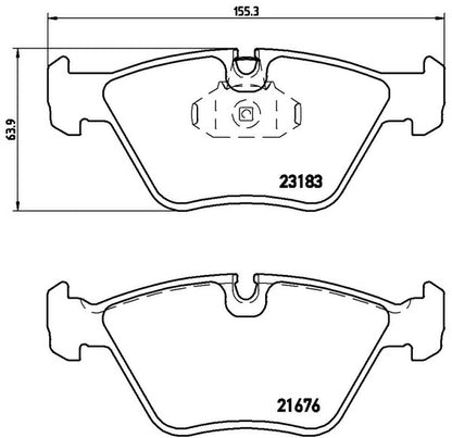brembo BLACK PAD ALPINA E85 PE52 2004〜2006 フロント左右セット P06 043