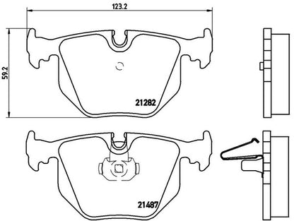 brembo BLACK PAD BMW X3 E83 PA30/PC30 2004/06〜2011/03 リア左右セット P06 044