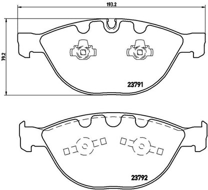 brembo BLACK PAD BMW M6 E63/E64 EH50 2005/09〜 フロント左右セット P06 047