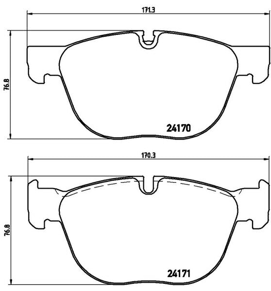 brembo BLACK PAD BMW X5 E70 FE30 2007/05〜2010/05 フロント左右セット P06 049