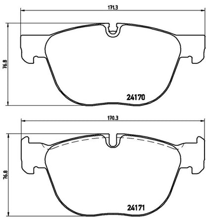 brembo BLACK PAD BMW X5 E70 FE30 2007/05〜2010/05 フロント左右セット P06 049