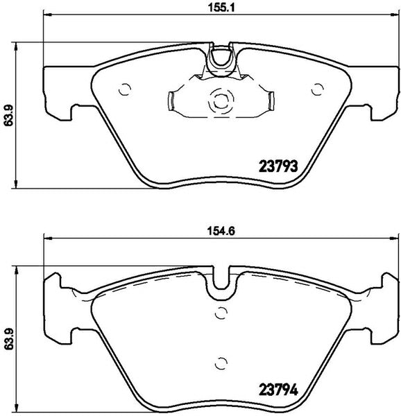 brembo XTRA PAD BMW 5シリーズ E61(ツーリング) NG25 2004/06〜2005/05 フロント左右セット P06 057X