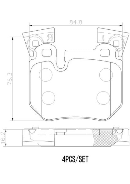 brembo CERAMIC PAD BMW 1シリーズ E82 UC30 2010/05〜2014/02 リア左右セット P06 059N