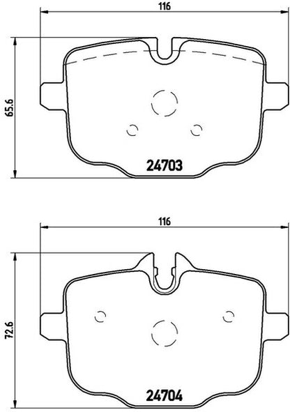 brembo BLACK PAD BMW 6シリーズ F06(グランクーペ) 6A30 2012/06〜 リア左右セット P06 061