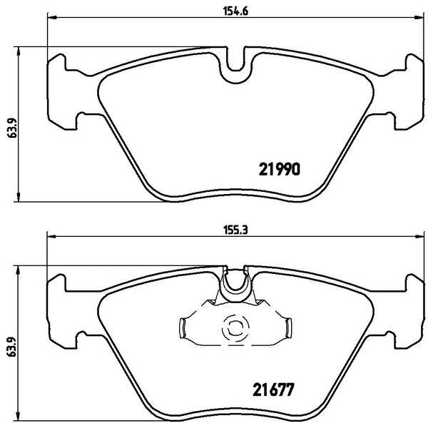 brembo BLACK PAD BMW 5シリーズ E39(セダン) DT25 2000/10〜2003/07 フロント左右セット P06 065