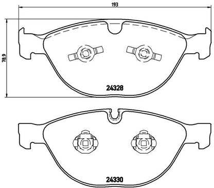 brembo BLACK PAD BMW M6 E63/E64 EK50 2006〜2011 フロント左右セット P06 066