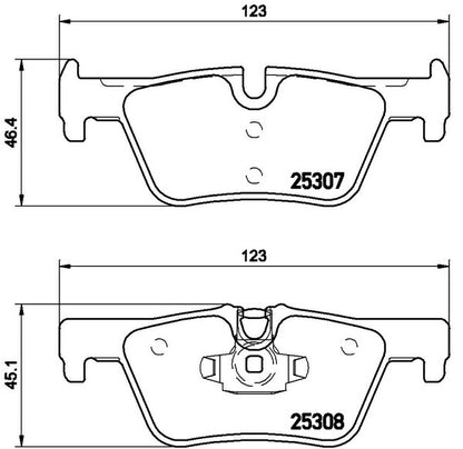 brembo XTRA PAD BMW 3シリーズ F31(ツーリング) 3A20/8A20 2012/09〜 リア左右セット P06 071X