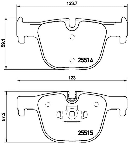 brembo BLACK PAD BMW 3シリーズ F34(グランツーリズモ) 3X30 2013/06〜 リア左右セット P06 072