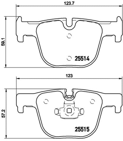brembo BLACK PAD BMW 4シリーズ F36(グランクーペ) 4B30/4E30 2014/06〜 リア左右セット P06 072