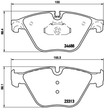 brembo BLACK PAD BMW 5シリーズ F10(セダン) FR35 2010/03〜2017/02 フロント左右セット P06 074