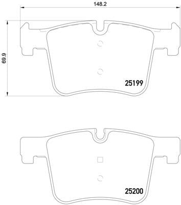 brembo BLACK PAD BMW 3シリーズ F34(グランツーリズモ) 3X20 2013/06〜 フロント左右セット P06 075