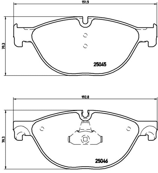brembo BLACK PAD BMW 5シリーズ F11(ツーリング) MU44 2011/10〜 フロント左右セット P06 076