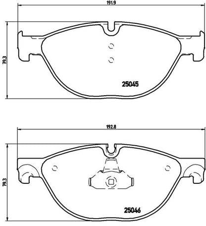 brembo BLACK PAD BMW 5シリーズ F11(ツーリング) MU44 2011/10〜 フロント左右セット P06 076