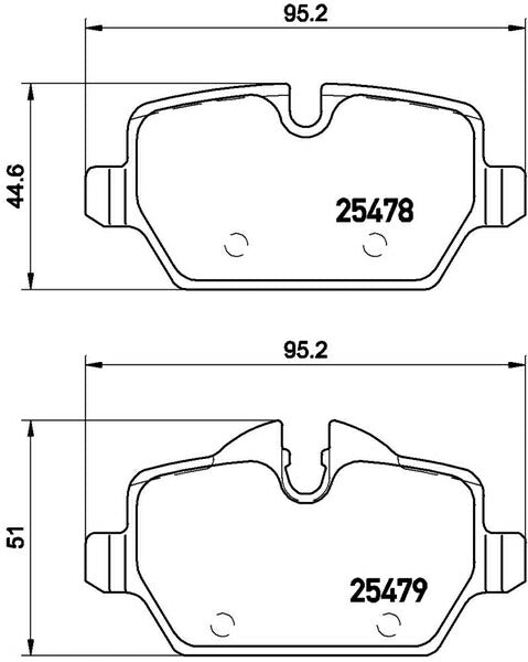 brembo BLACK PAD MINI R60(クロスオーバー) ZA16/ZB16/XD16 2011/01〜 リア左右セット P06 080