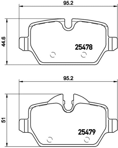 brembo BLACK PAD MINI R60(クロスオーバー) ZA16/ZB16/XD16 2011/01〜 リア左右セット P06 080