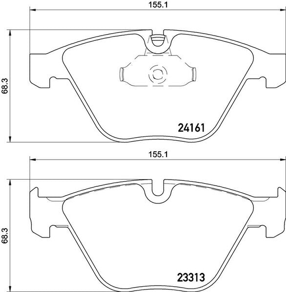 brembo BLACK PAD ALPINA E92 3K20 2007〜 フロント左右セット P06 081
