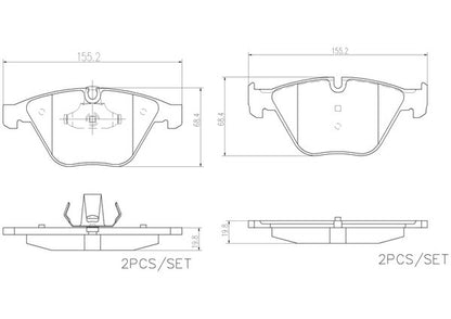 brembo CERAMIC PAD ALPINA E90/E91/E92/E93 3K30 2010〜 フロント左右セット P06 081N