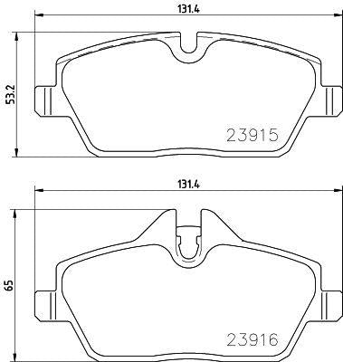 brembo BLACK PAD BMW I01 8P00/8P06 2014/04〜 フロント左右セット P06 091