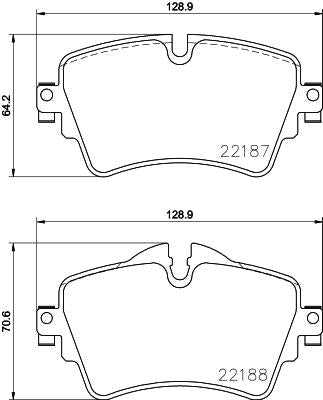 brembo BLACK PAD MINI F54(クラブマン) LR20 2016/04〜2019/09 フロント左右セット P06 092