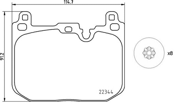 brembo BLACK PAD MINI F54(クラブマン) LVJCW 2017/01〜2019/10 フロント左右セット P06 097