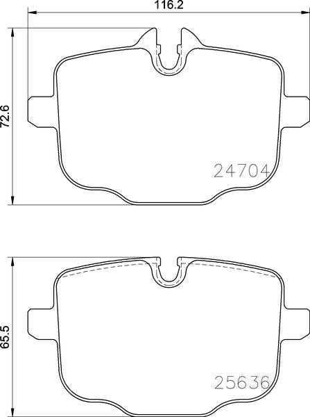 brembo BLACK PAD BMW G30 JB30 2017/02〜 リア左右セット P06 101