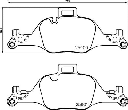 brembo BLACK PAD BMW G30 JA20P 2017/02〜 フロント左右セット P06 107