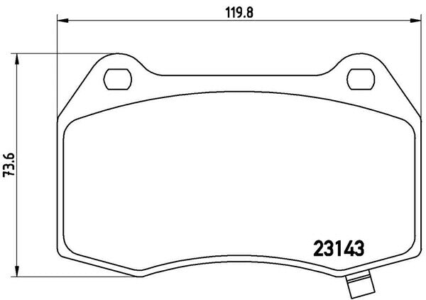 brembo BLACK PAD CADILLAC STS 295V 2006/01〜2011 リア左右セット P09 003