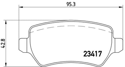 brembo BLACK PAD OPEL アストラ XK180/XK181 2001/09〜2004 リア左右セット P10 013