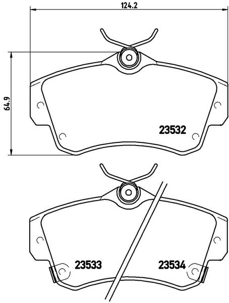 brembo BLACK PAD CHRYSLER PTクルーザー PT2K20 2000/06〜2004/09 フロント左右セット P11 012
