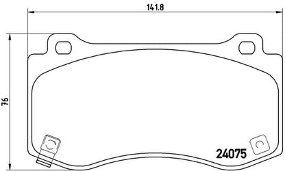 brembo BLACK PAD CHRYSLER 300C ツーリング 2006〜2011 フロント左右セット P11 023