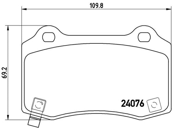 brembo BLACK PAD JEEP グランドチェロキー WH61 2006/09〜2011 リア左右セット P11 024