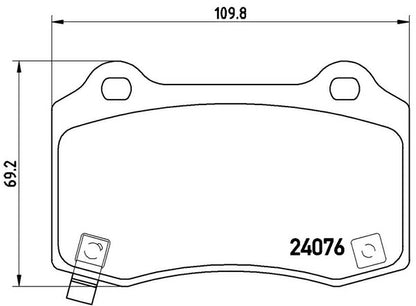 brembo BLACK PAD JEEP グランドチェロキー WH61 2006/09〜2011 リア左右セット P11 024
