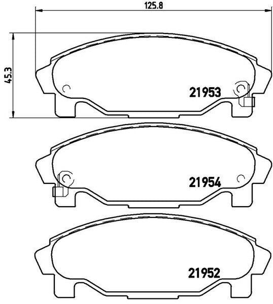 brembo BLACK PAD ダイハツ シャレード G200S/G203S 1997/09〜2000/05 フロント左右セット P16 007
