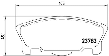 brembo BLACK PAD ダイハツ ミラTR-XX L200S 1991/05〜1995/01 フロント左右セット P16 014
