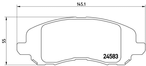 brembo BLACK PAD JEEP コンパス MK49/MK4924 2012/03〜 フロント左右セット P18 001