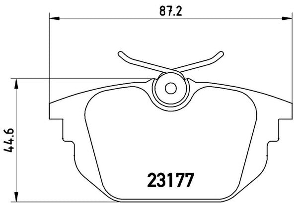 brembo BLACK PAD FIAT バルケッタ 183A1/183A6 1998〜2004 リア左右セット P23 026