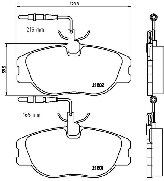 brembo BLACK PAD PEUGEOT 806 フロント左右セット P23 061