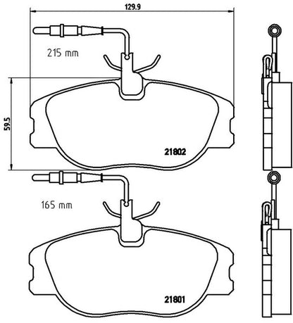 brembo BLACK PAD PEUGEOT 806 フロント左右セット P23 061