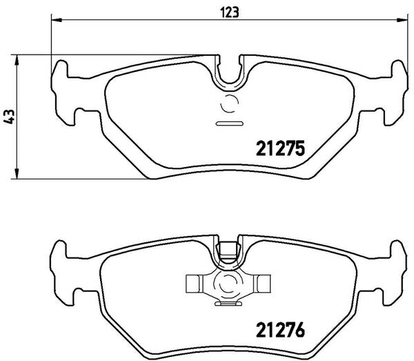 brembo BLACK PAD JAGUAR XK8 JEDA/JEDC/J41NB/J412A 1996/11〜2006/06 リア左右セット P23 062