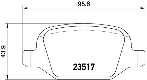 brembo BLACK PAD ALFA ROMEO 156 932AC 2002/01〜2006/02 リア左右セット P23 065