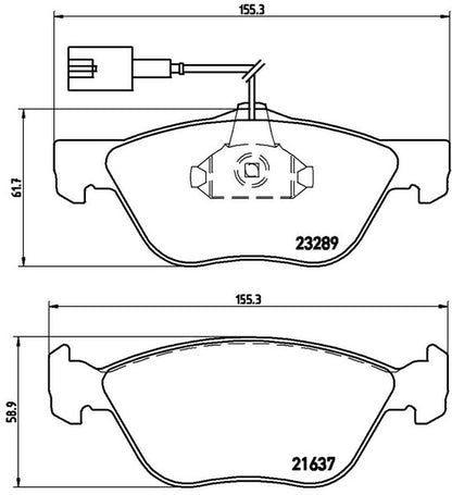 brembo BLACK PAD ALFA ROMEO GTV 91620G 2004/07〜 フロント左右セット P23 077