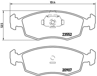 brembo BLACK PAD FIAT プント 188A1/188A6 2000/07〜2003 フロント左右セット P23 079